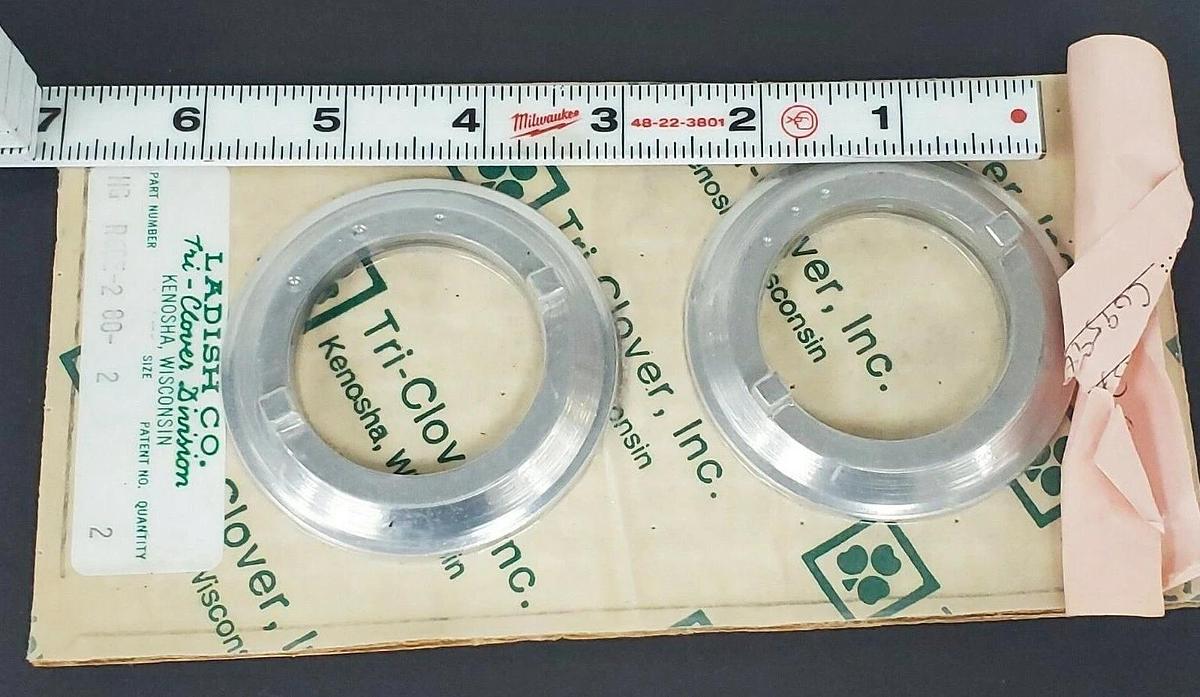 Used LOT OF 2 NEW TRI-CLOVER HG R60E-2-80-2 SEAL RINGS R60E-2-80-2