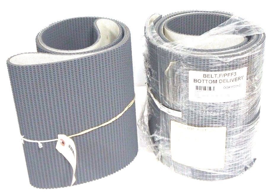 Used LOT OF 2 NEW HABASIT SAG-12E CONVEYOR BELTS 10" X 9' & 10" X 31" F/PFF3