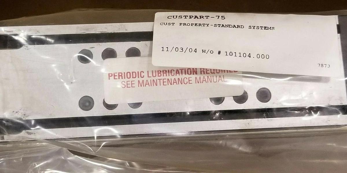 Used REXROTH CUSTPART-75 LINEAR SLIDE & SRS 030-M01-3-00 GEAR BOX 39-3/8'' IN. OAL