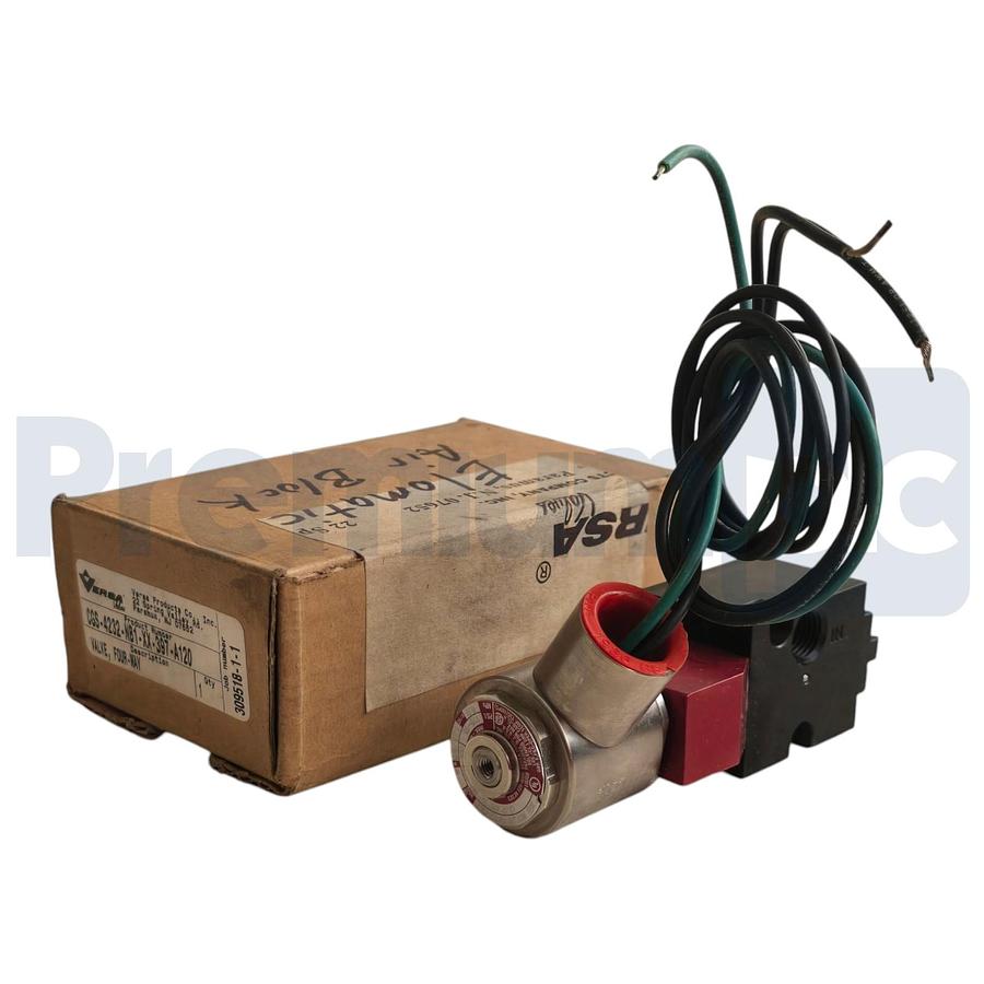 Versa Valve CGS-4232-NB1-XX-397-A120 4-Way 2-Pos Solenoid Valve 120VAC/60Hz NSMP