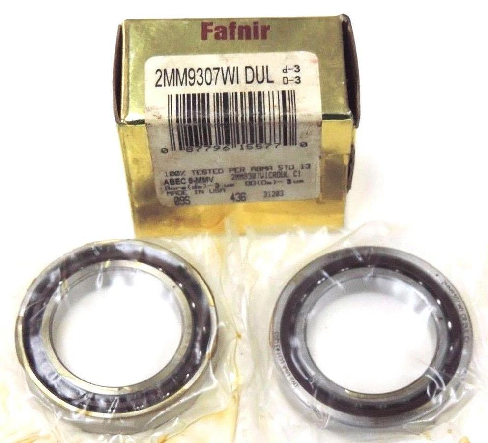 Used NIB FAFNIR 2MM9307WI DUL SPINDLE BEARING PAIR