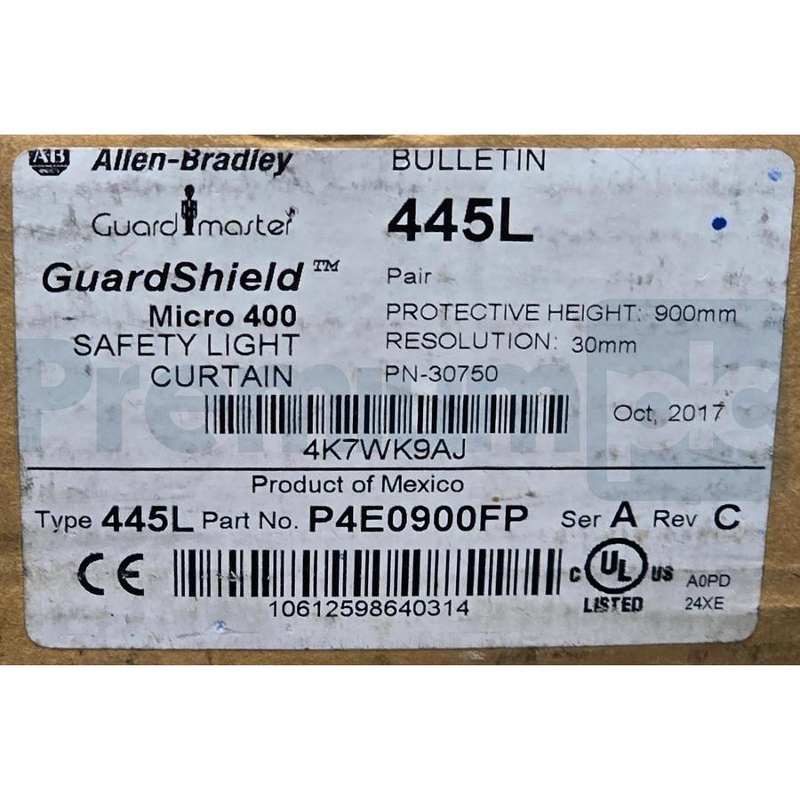 Allen-Bradley 445L-P4E0900FP /A GuardShield Micro 400 Light Curtain Pair NSMP
