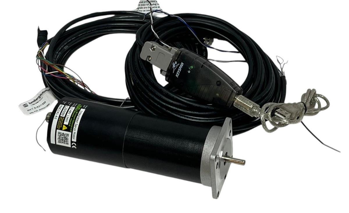 Used JVL MAC141-A1 Integrated Servo Motor 134W 48V Kit Cables Keyspan USA-19HS