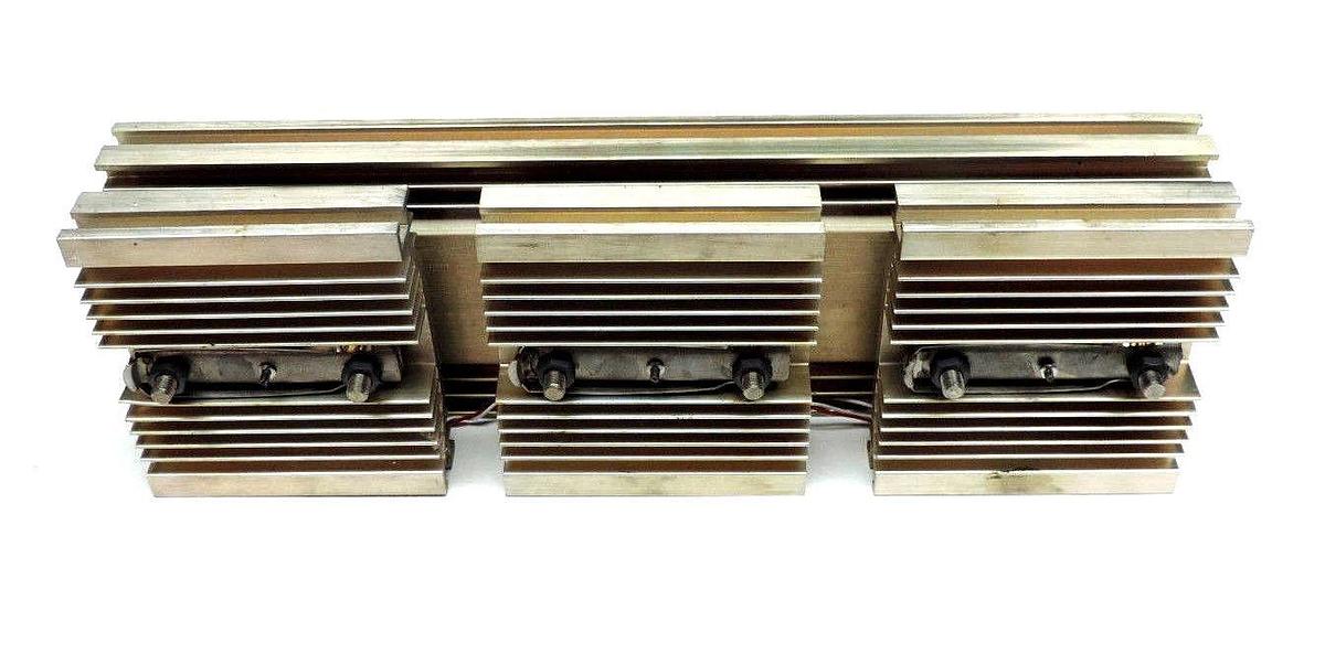 Used RELIANCE RECTIFIER STACK HEAT SINK ASSY (3) C380P THYRISTORS