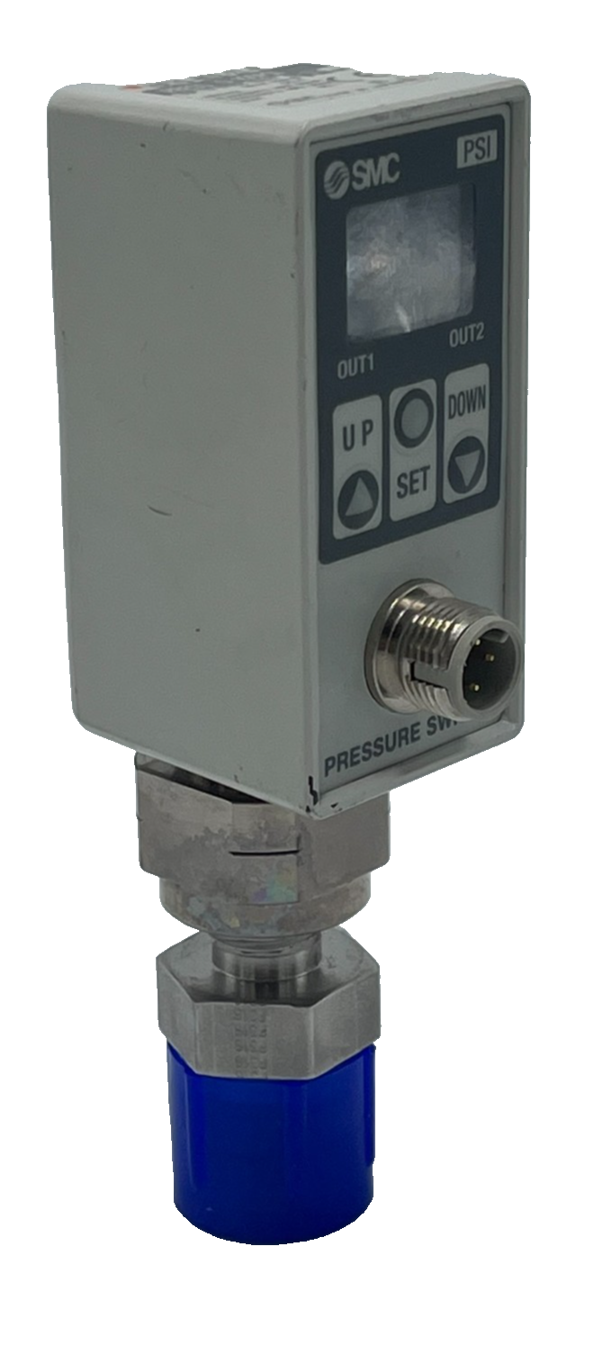 Used SMC ISE70-N02-27-P Digital Pressure Switch 0-1 MPa NPT 1/4 NPN Output 12-24VDC