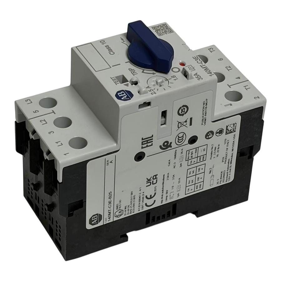 Used Allen Bradley 140MT-C3E-B25 Motor Protector Circuit Breaker 1.6-2.5A New Surplus