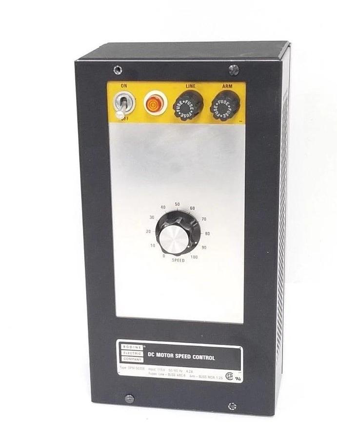 Used BODINE ELECTRIC CO. DPM-5030E DC MOTOR SPEED CONTROL 115V 50/60HZ (FOR PARTS)