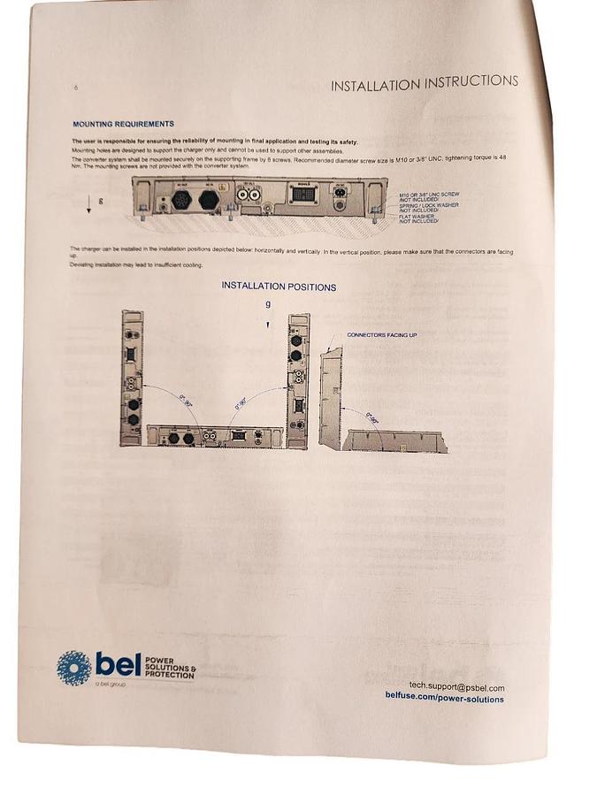 Used BEL POWER SOLUTIONS BCV200-350-8S577 / BCV200-350-8 20kW INVERTER/CHARGER NSFS