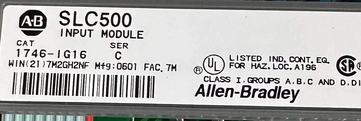 NEW ALLEN BRADLEY 1746-IG16 /C SLC 500 16-PT INPUT MODULE -1G16 1746IG16