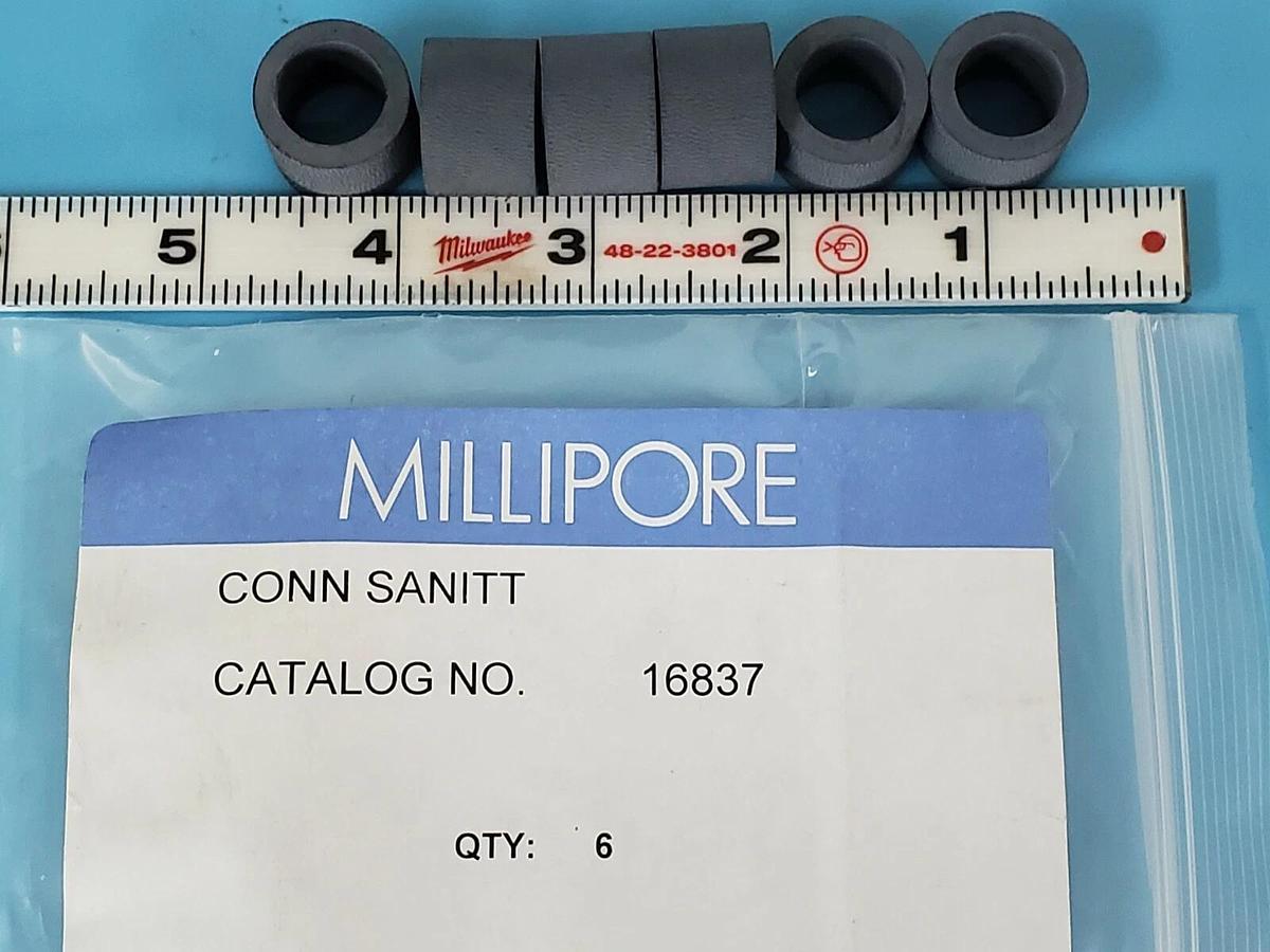 Used LOT OF 6 NEW MILLIPORE 16837 CONN SANITT