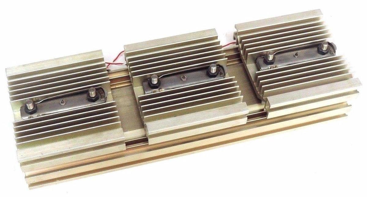 Used RELIANCE RECTIFIER STACK HEAT SINK ASSY (3) C380P THYRISTORS