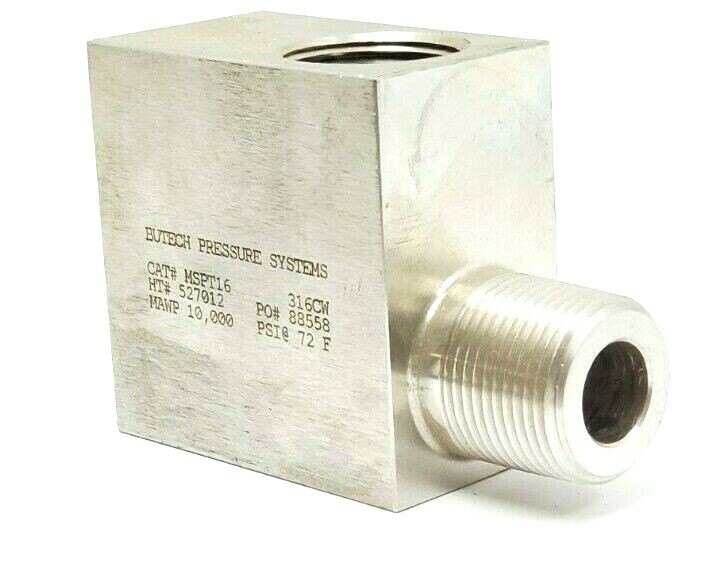Used NEW BUTECH PRESSURE SYSTEMS CAT# MSPT16 HT# 527012, 316CW, PSI @ 72F, MAWP 10,00