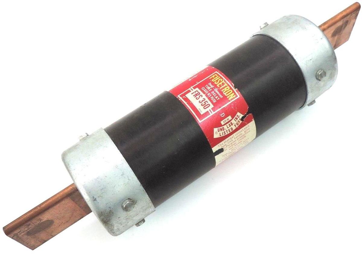 Used LOT OF 3 FUSETRON FRS 350 FUSES TIME DELAY 350A 600VAC CLASS K5 FRS350