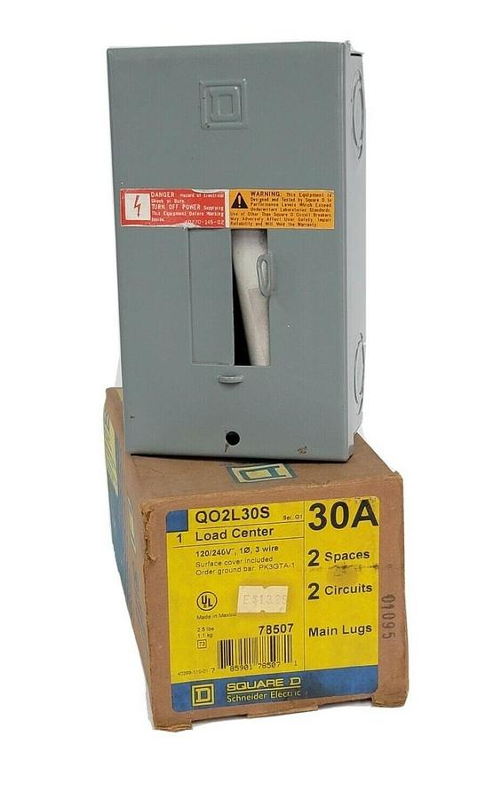 Used NIB SQUARE D QO2L30S LOAD CENTER 30A 120/240V 3-WIRE