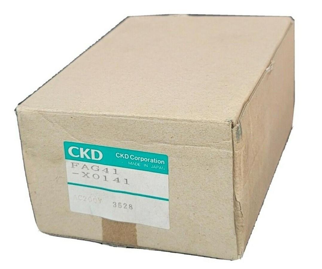 Used NIB CKD FAG41-X0141 SOLENOID VALVE AC200V AIR 0.7MPa ORIFICE 2 RC 1/4 3528