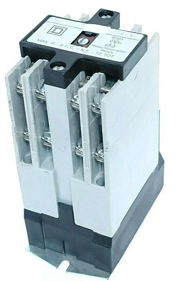 NEW SQUARE D 8501-X080 CONTROL RELAY TYPE X, SER A, 8501XO80, 9998-X53 COIL