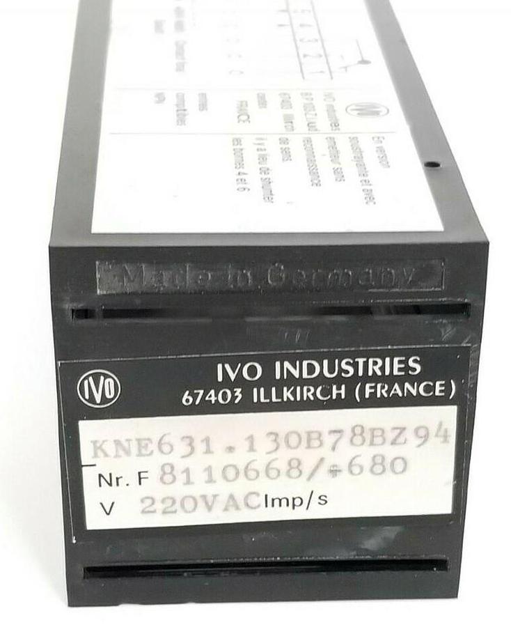 Used IVO INDUSTRIES KNE631.130B78BZ94 COUNTER HOUSING 8110668/+680  (HOUSING ONLY)
