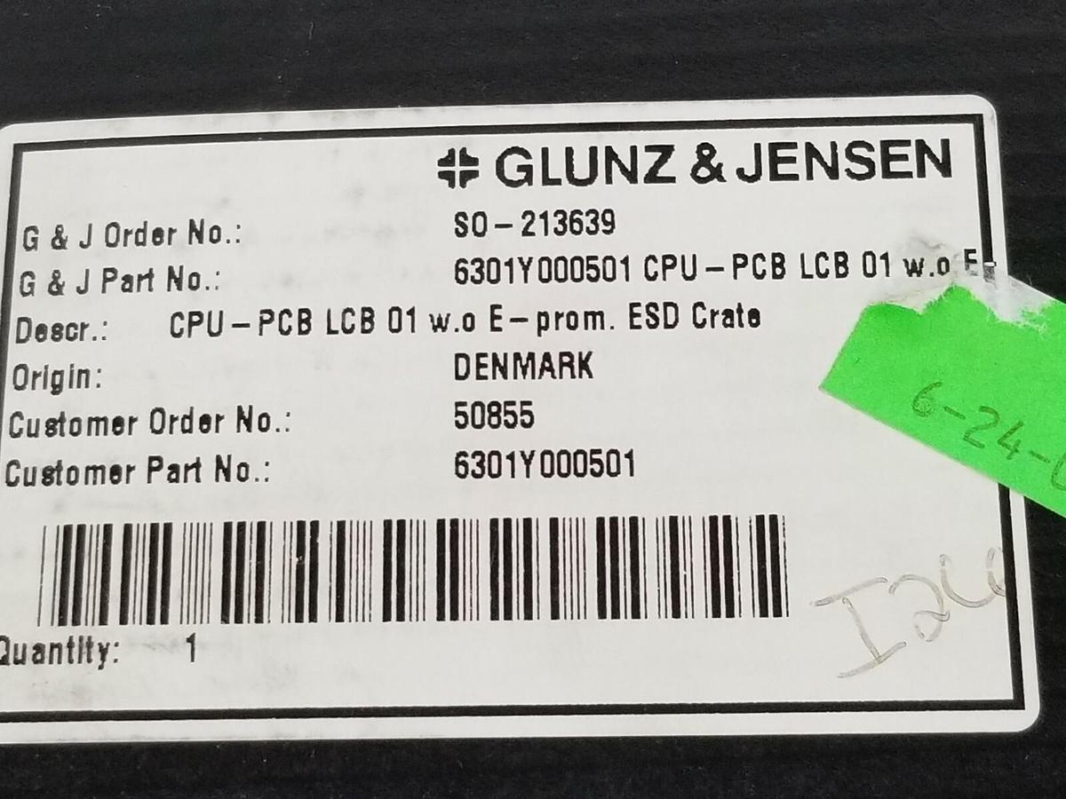 Used GLUNZ & JENSEN 6301Y-000501 CPU-PCB LCB 01 W/O E-prom 083-06052 (REPAIRED)