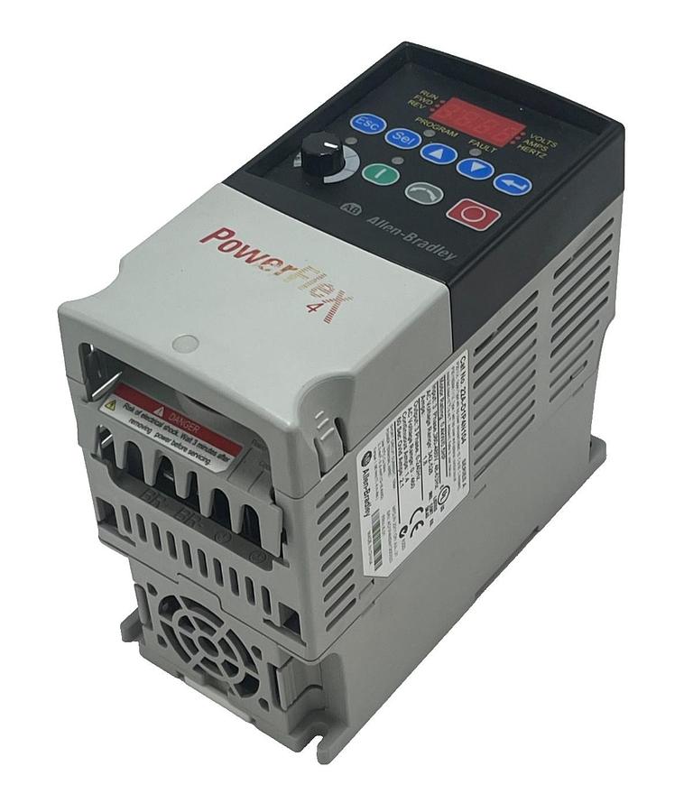 Used ALLEN-BRADLEY 22A-D1P4N104 PowerFlex 4 AC Drive 0.5HP 480V Ser A FRN 6.01