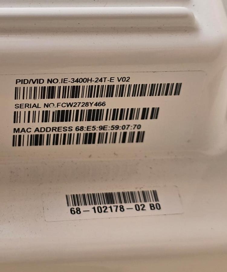 Used Cisco Catalyst IE3400 | IE-3400H-24FT-E Ethernet Switch 24-Port M12 | IP67 NSMP