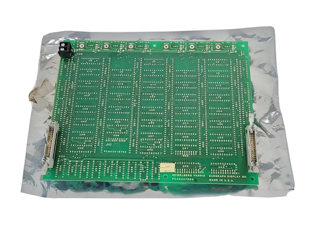 Used HEIDELBERG HARRIS PCA5347004 BARGRAPH DISPLAY BOARD REV. A PCA5347004A
