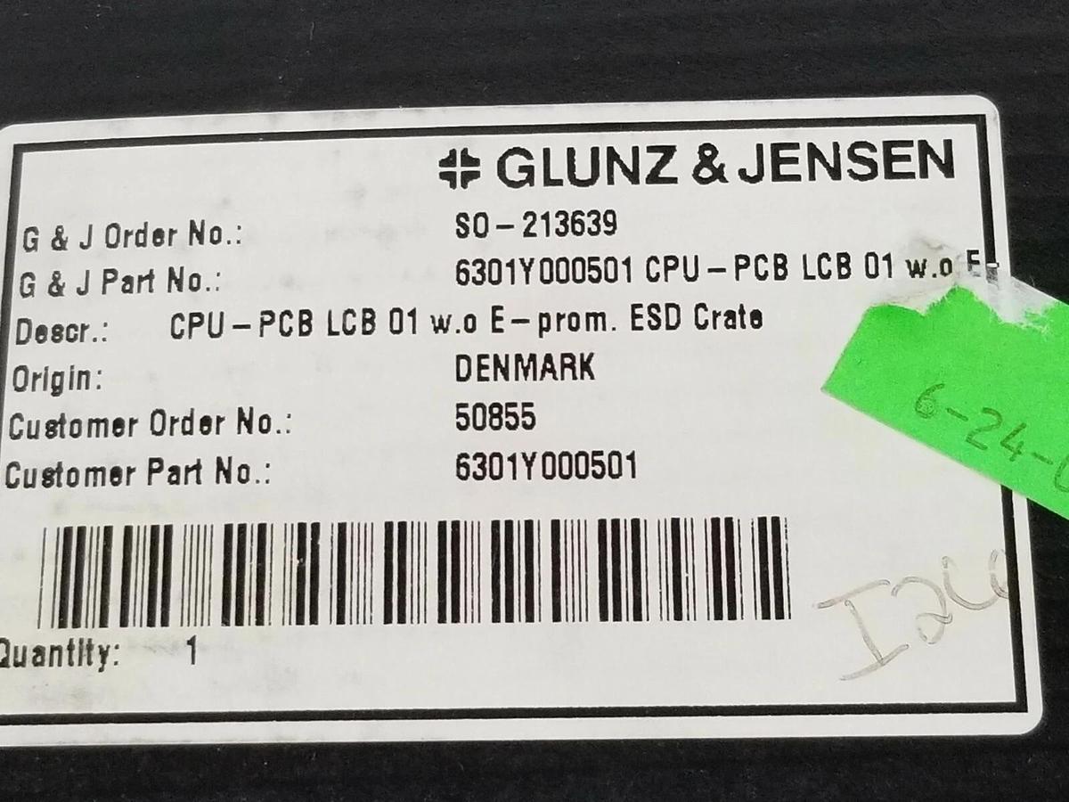 Refurbished GLUNZ & JENSEN 6301Y-000501 CPU-PCB LCB 01 W/O E-prom 083-06052 (REPAIRED)