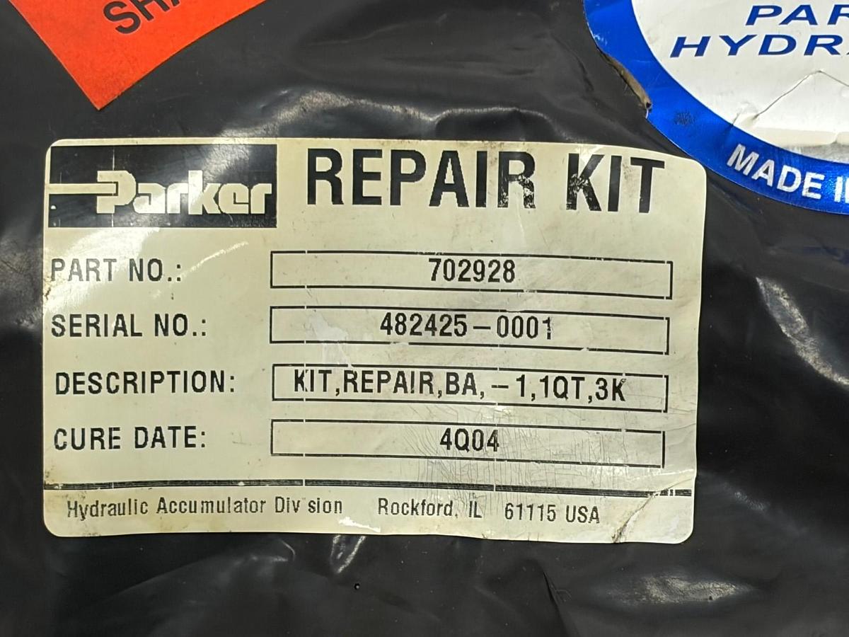 Parker 702928 Hydraulic Accumulator Bladder Repair Kit 1QT 3K New OEM Bag