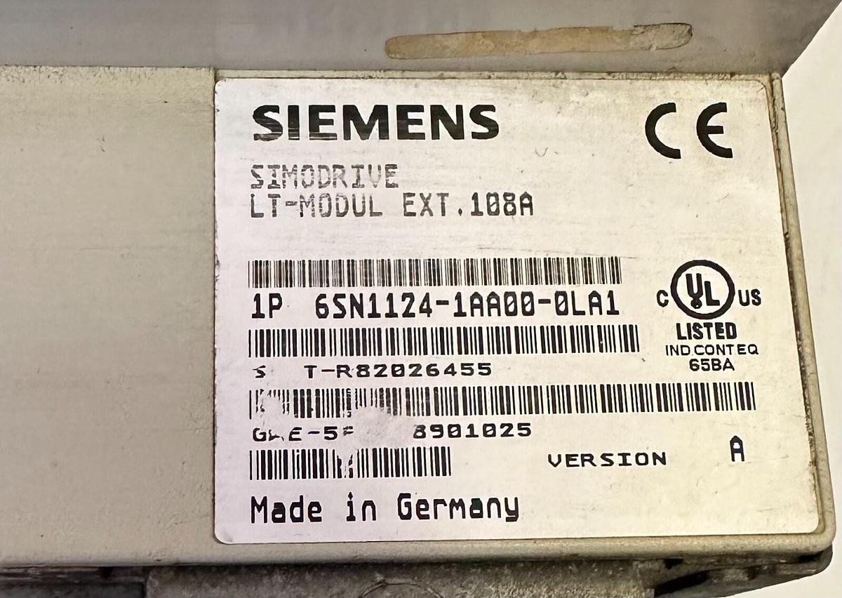 Used SIEMENS 6SN1124-1AA00-0LA1 / 6SN11241AA000LA1 SIMODRIVE LT-MODUL EXT. 108A V. A