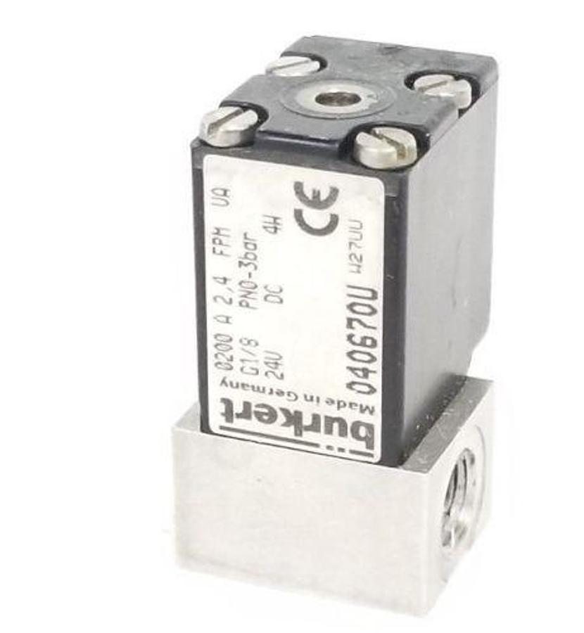 Used BURKERT 040670U SOLENOID VALVE 2/2 WAY 24VDC, 4WATT