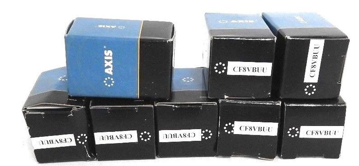 Used LOT OF 8 NIB AXIS CF8VBUU CAM FOLLOWERS 19MM DIA
