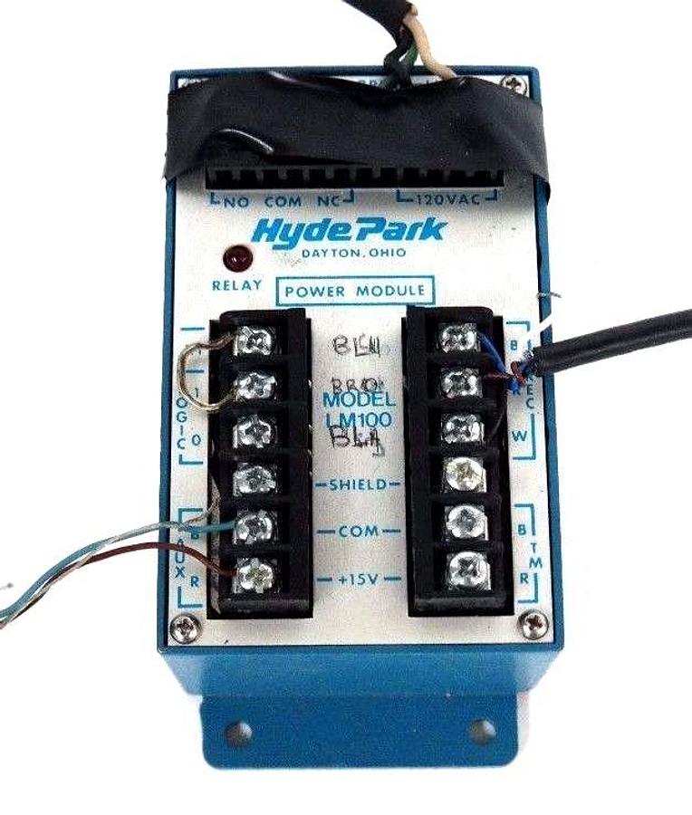 Used HYDE PARK LM100 TRANSMITTER POWER MODULE W/ 81382-N 974201, 80165 3AMPS CORDSETS
