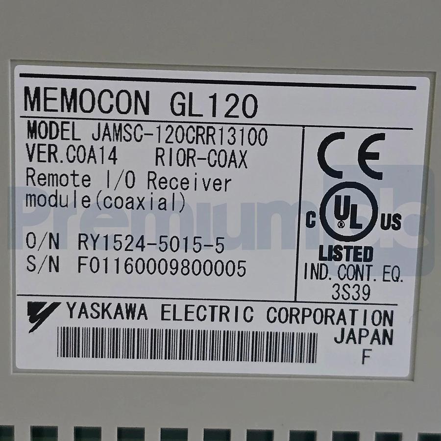 Yaskawa JAMSC-120CRR13100 Memocon GL120 Remote I/O Receiver Coaxial Module NSMP