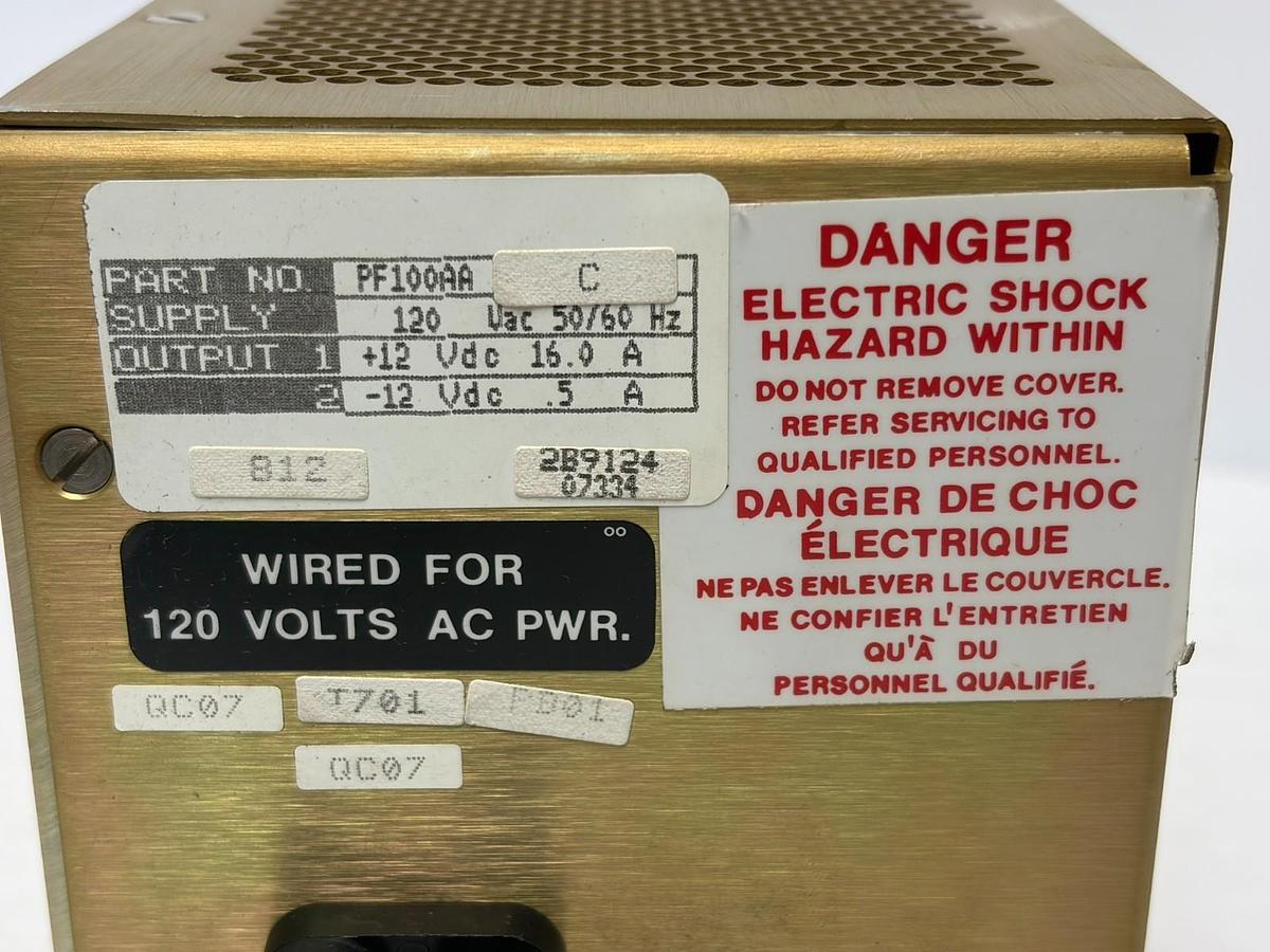 Used Foxboro PF100AA C Industrial Power Supply 120VAC to +/-12VDC New Surplus