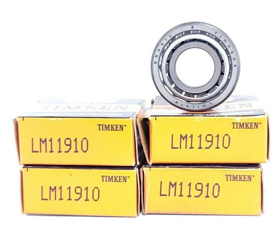 Used LOT OF 4 NIB TIMKEN LM11910 TAPERED CUP ROLLER BEARINGS