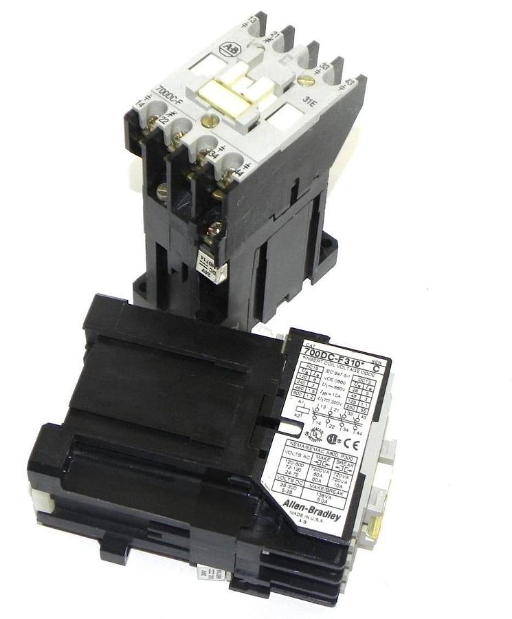 Used LOT OF 2 ALLEN BRADLEY 700DC-F310 240V CONTACTORS 700DCF310