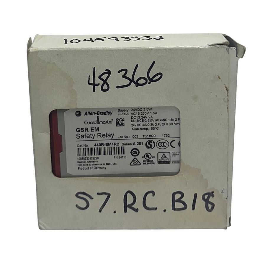 ALLEN BRADLEY 440R-EM4R2 /A Guardmaster SAFETY RELAY EXPANSION GSREM 24VDC NSMP