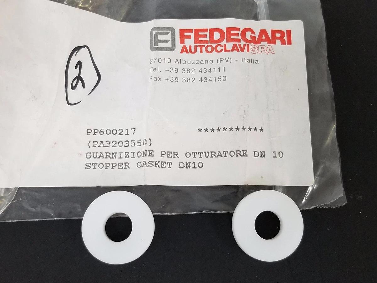 LOT OF 2 NEW FEDEGARI AUTOCLAVI SPA PP600217 STOPPER GASKETS