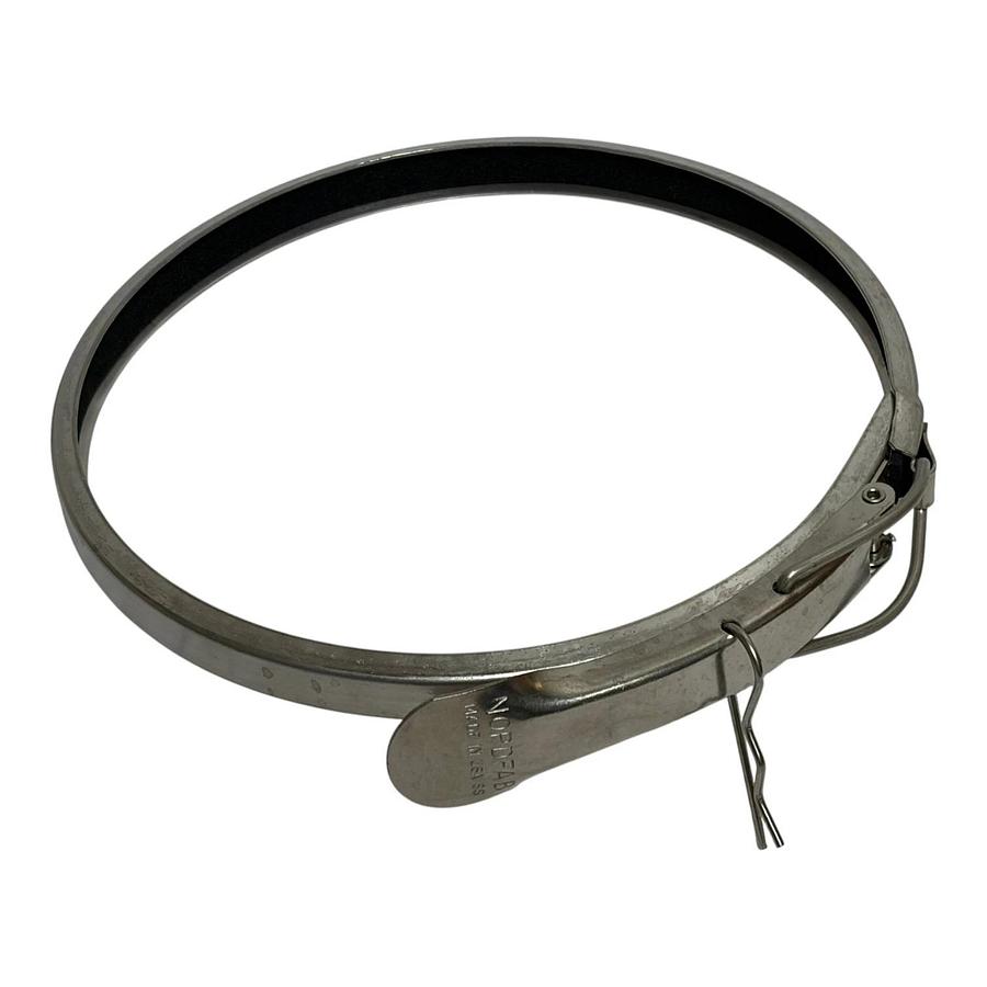 Nordfab 8" Quick-Fit QF Duct Clamping Ring 304 Stainless Steel Nitrile Seal New