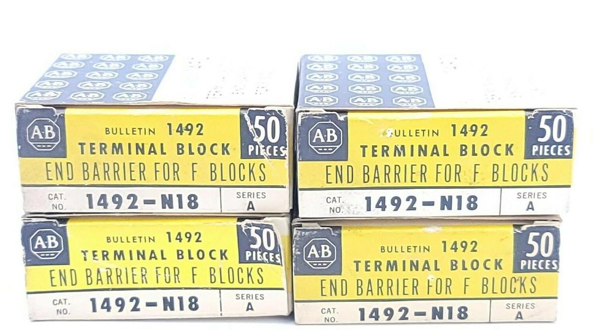 Used LOT OF 200 NIB ALLEN BRADLEY 1492-N18 SER. A END BARRIER FOR STYLE F 300V