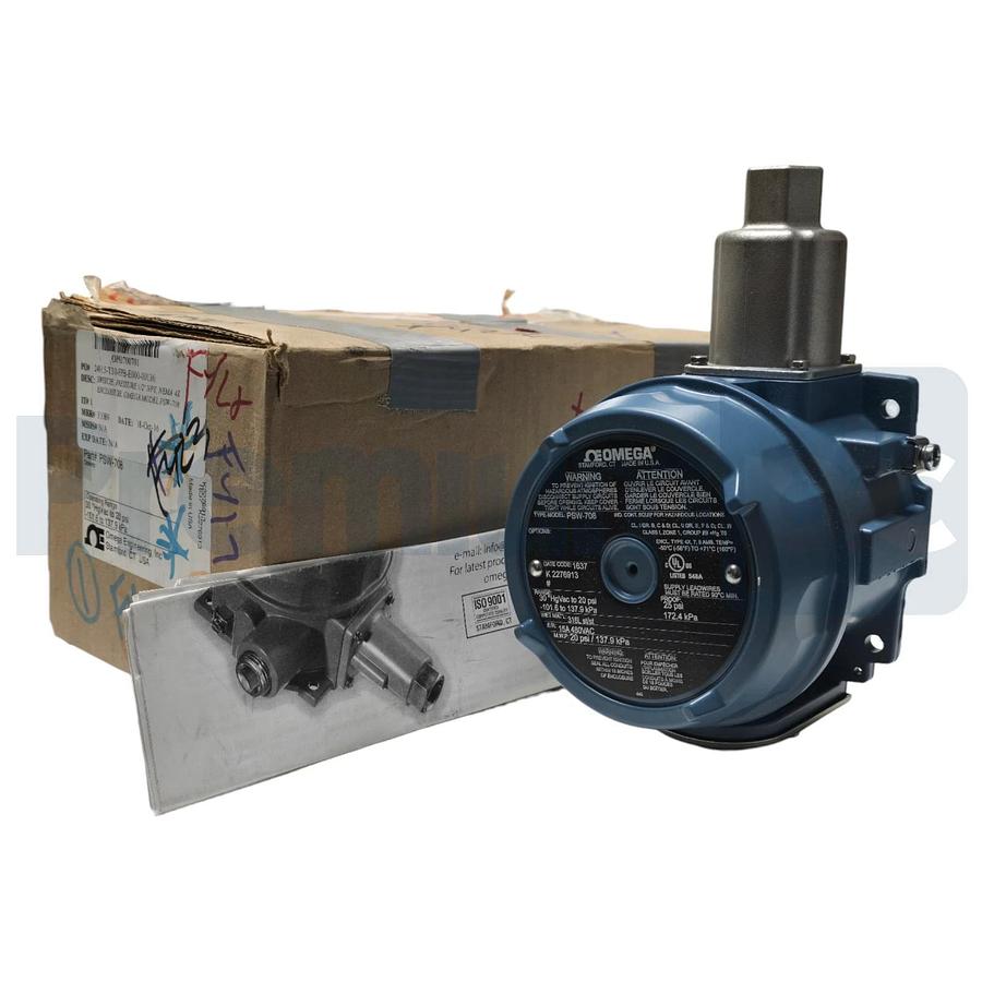 Omega PSW-708 Pressure Switch Dual Set Point 15A SPDT 30inHg VAC to 20psi NSMP