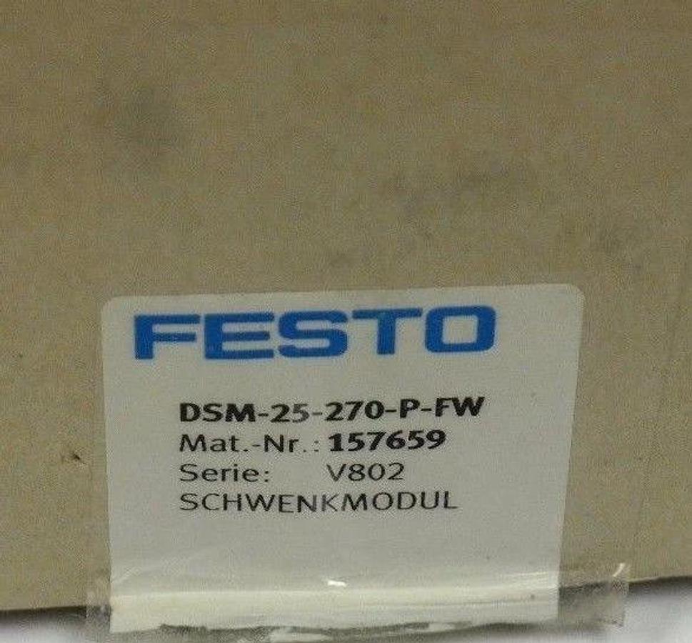 NEW FESTO DSM-25-270-P-FW SWIVEL MODULE 157659 DSM25270PFW