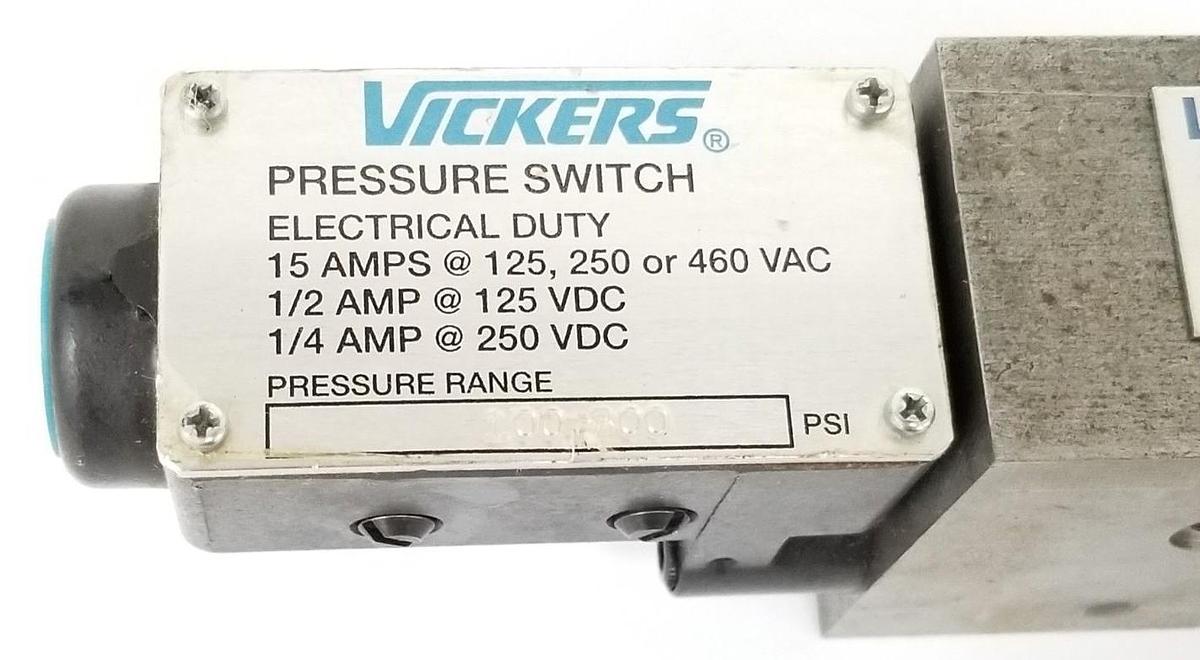 Used VICKERS DGMPS-5-AB-15-10 PRESSURE SWITCH 100-300PSI DGMPS5AB1510