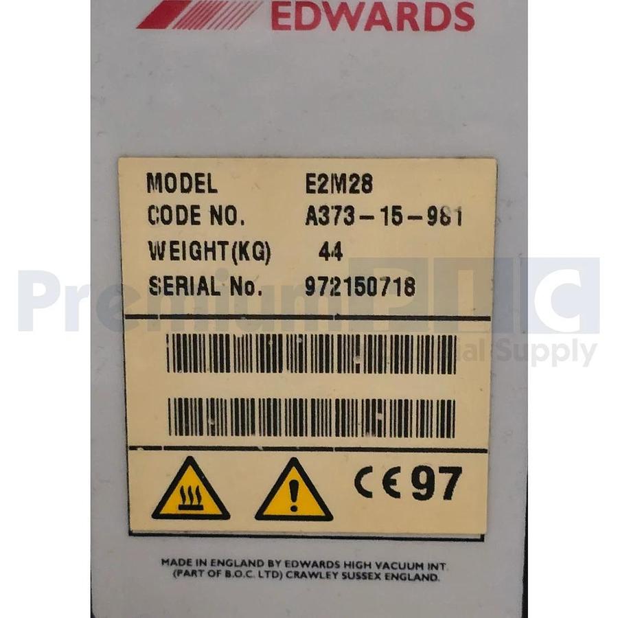 Used BOC EDWARDS E2M28 ROTARY VANE PUMP 115V/230V W/AGILENT G3199B QUIET COVER II