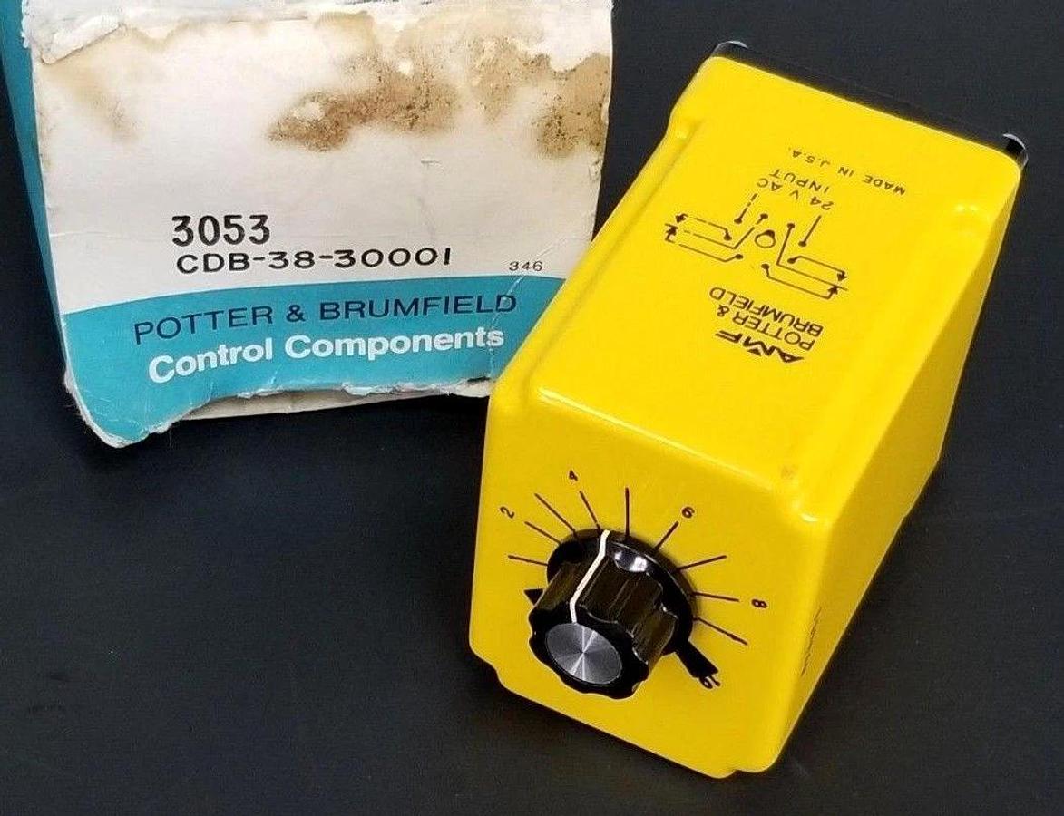 Used NIB POTTER & BRUMFIELD CDB-38-30001 TIME DELAY RELAY 0.1-10SEC. 10A 120VAC 3053