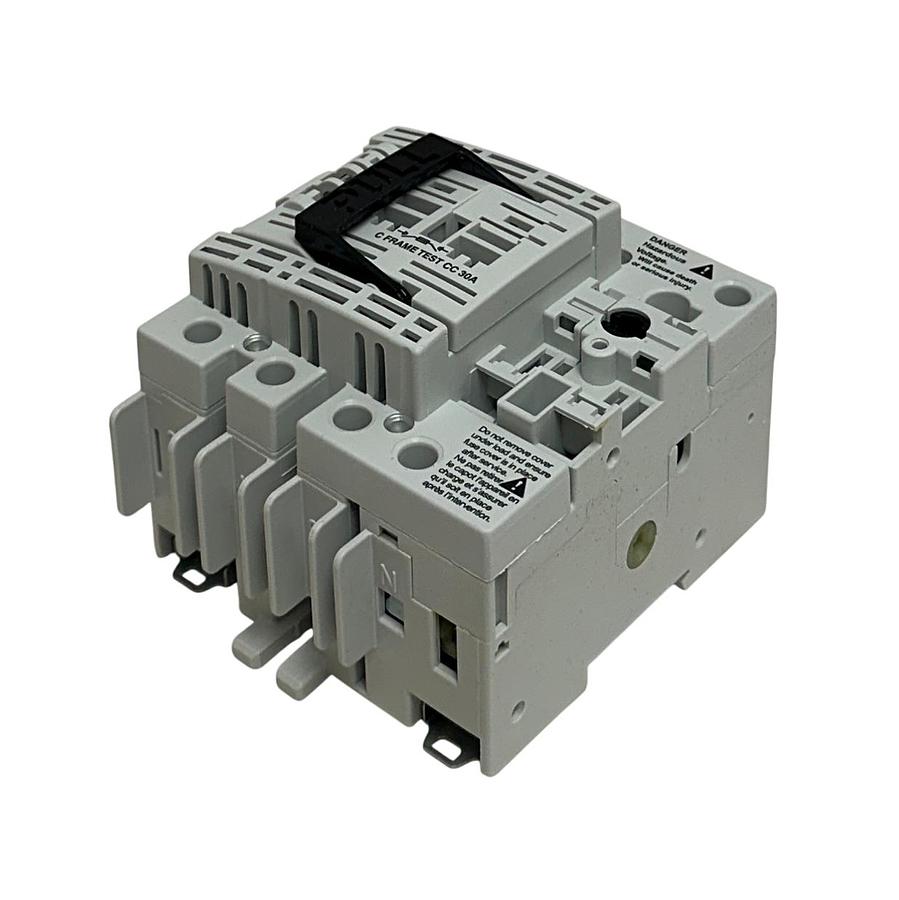 Used EATON R4H3030FCCSN FUSIBLE ROTARY DISCONNECT H-FRAME 30A CC 3P 600VAC NSMP