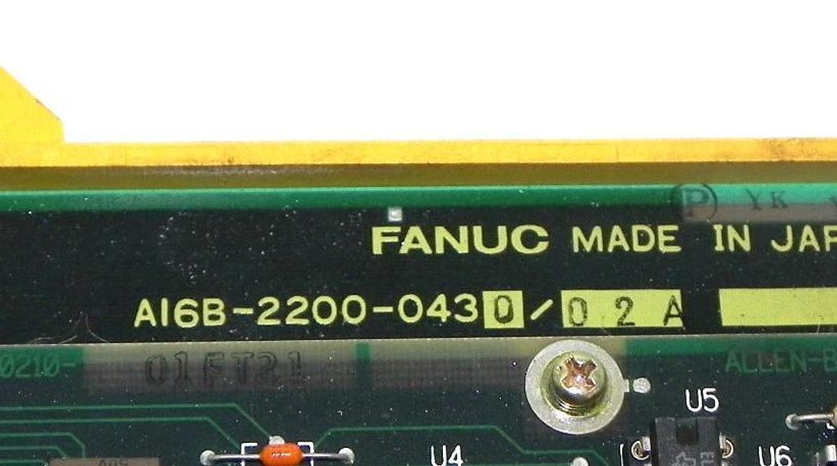 Used FANUC A16B-2200-0430/02A RIO MOTHERBOARD W/ AB 9663501 I/O INTERFACE BOARD