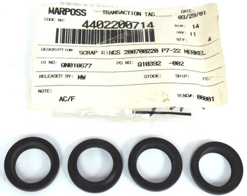 Used LOT OF 4 NEW MARPOSS 4402200714 SCRAP RINGS 200700220 P7-22 MERKEL