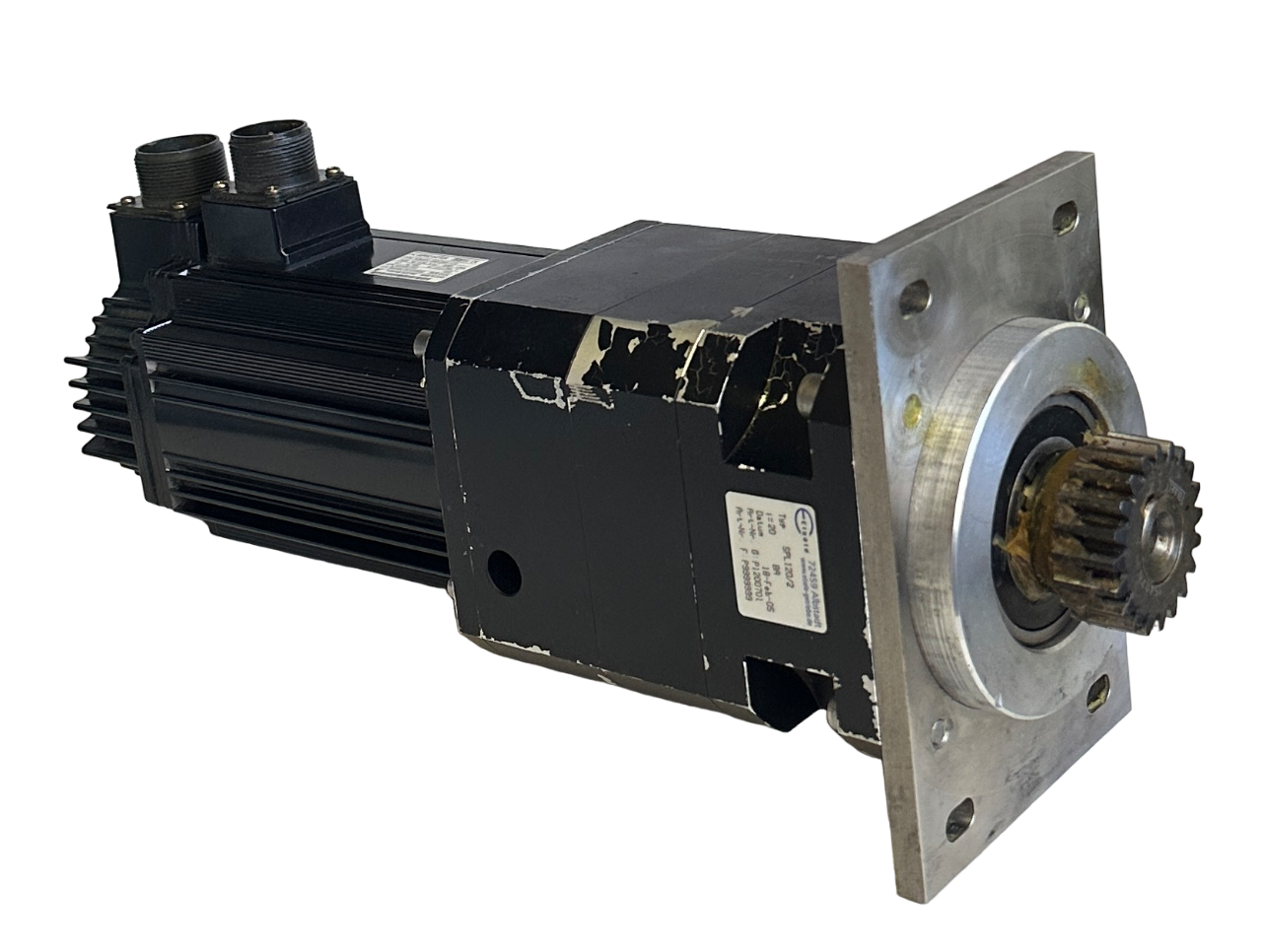 Used YASKAWA SGMSH-20DCA6F-OY / SGMSH20DCA6FOY AC SERVO MOTOR W/ SPL120/2 GEARBOX
