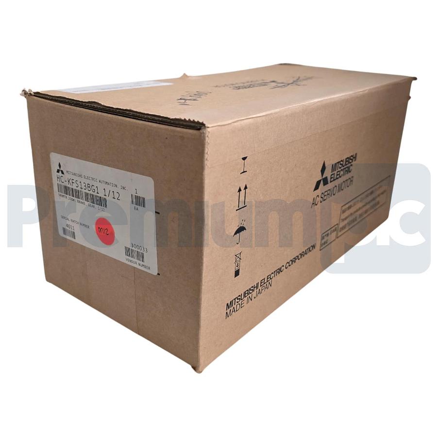 Used MITSUBISHI HC-KFS13BG1-1/12 / HC-KFS13 SERVO MOTOR 200W, BRAKE, GEAR 1/12 NSFS