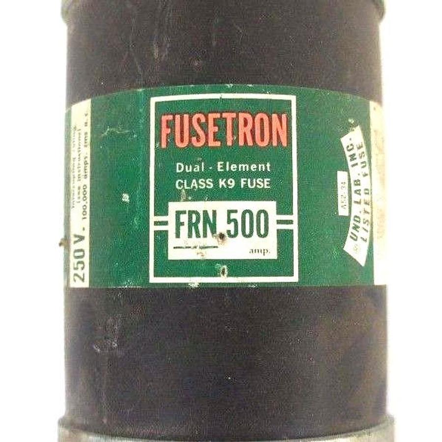 Used LOT OF 2 COOPER BUSSMANN FUSETRON FRN-500 DUAL ELEMENT CLASS K9 FUSES 250V FRN50